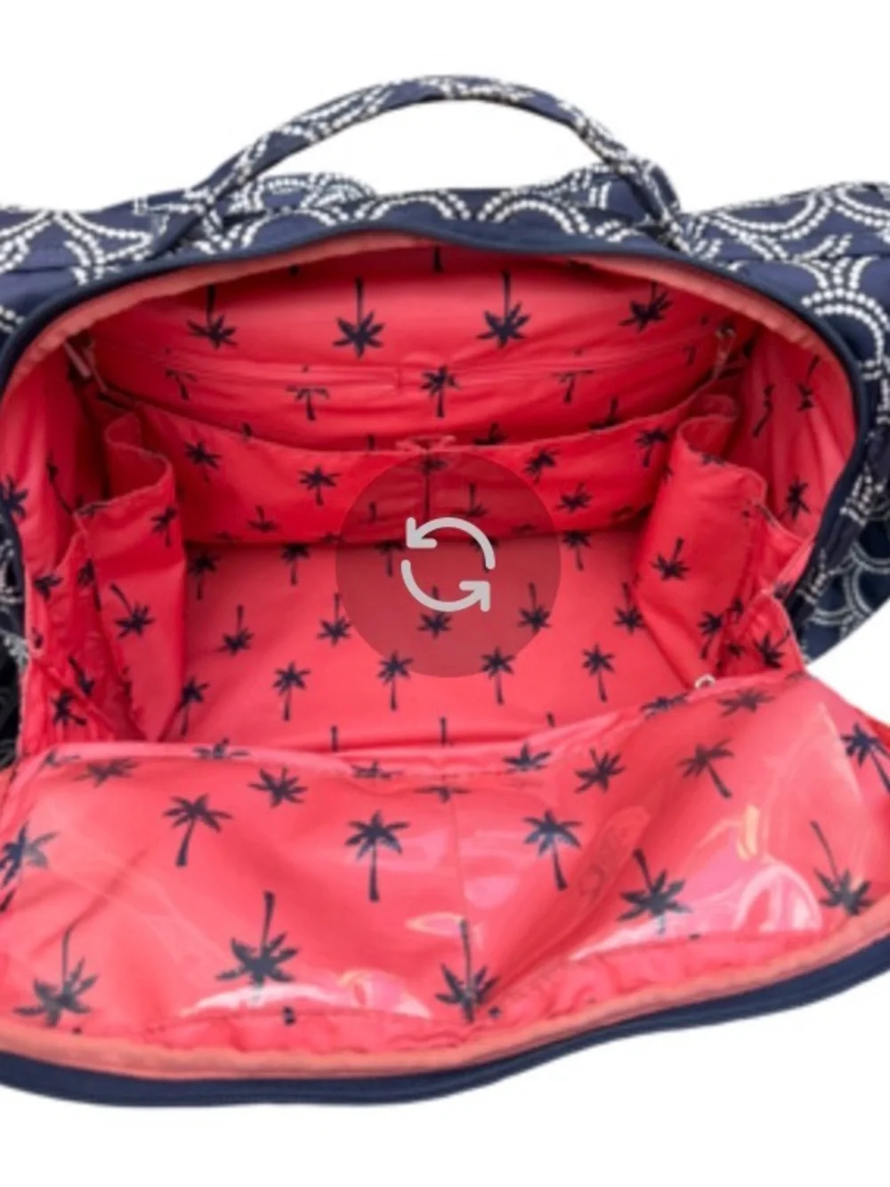 Jujube BFF Diaper Bag Backpack Navy‎ Dot Print Changing Pad